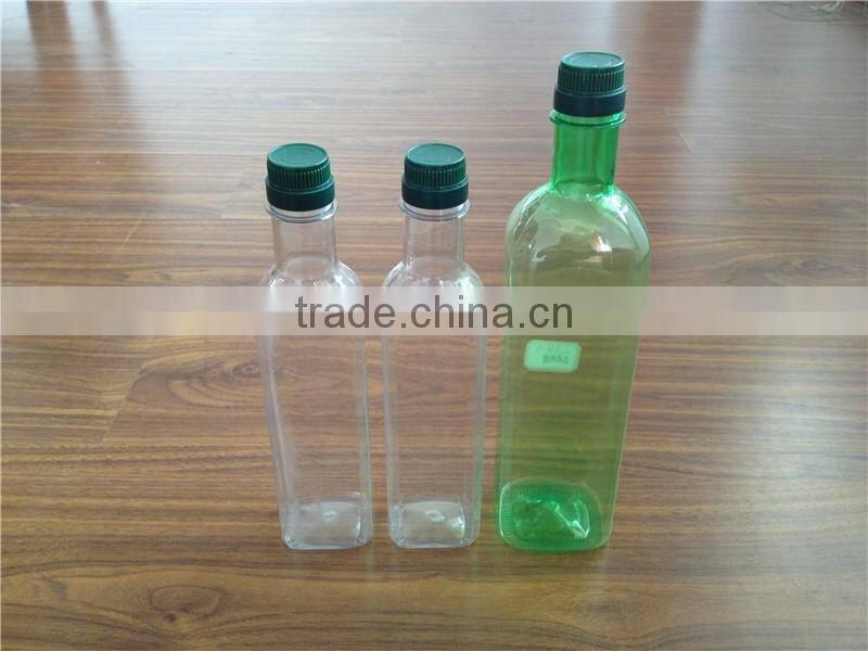 wholesale 200ml 250ml 500ml 1000ml clear square olive oil / cooking oil plastic bottle