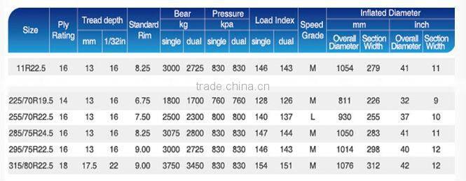 All steel radial truck tyre DSR669 11R24.5 12R22.5 13R22.5