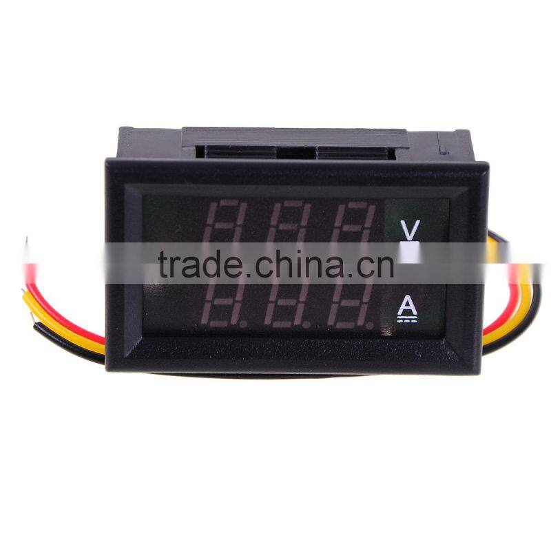 DC 4.5V-30V 50A Red Dual Panel LED Digital Voltmeter Ammeter Voltage with Shunt