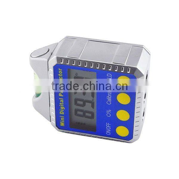 Digital Bevel Box / Inclinometer / Protractor with Spirit Level Built-in Magnetic Base & Always Upright LCD