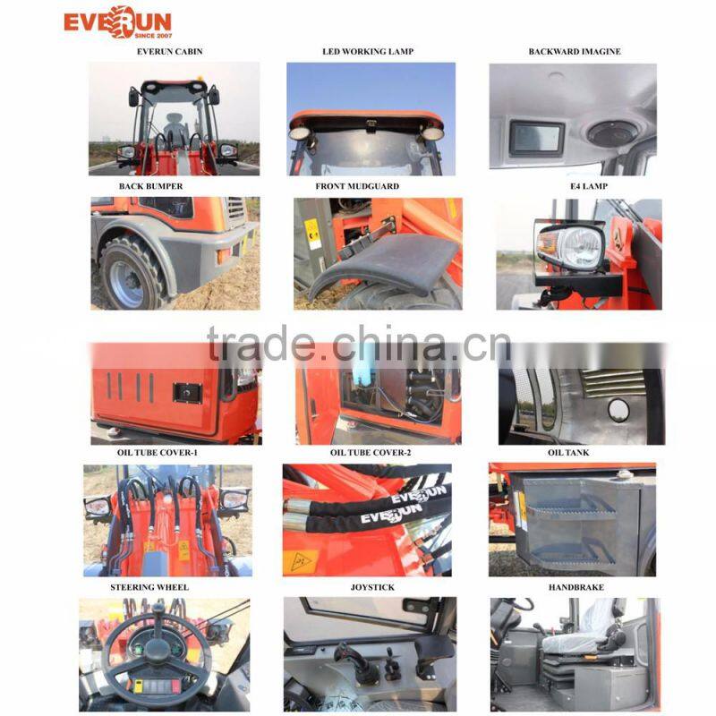 EVERUN brand CE EPA 4 approved 1.6 ton WHEEL LOADER