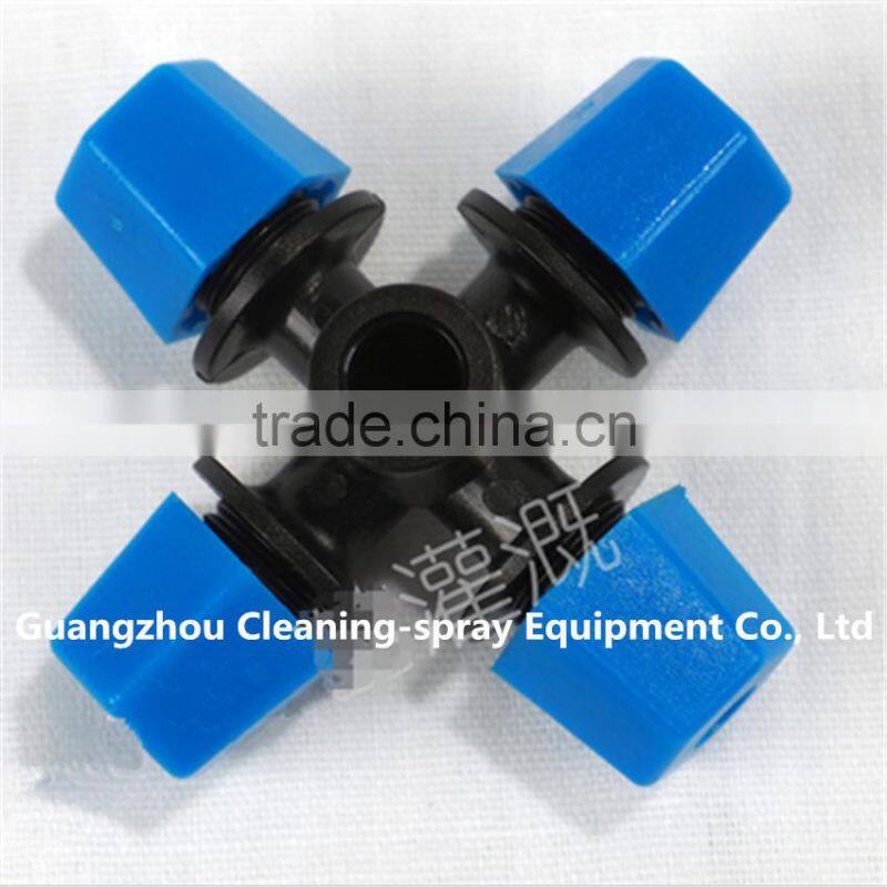 Greenhouse Misting four nozzle cross sprinkler