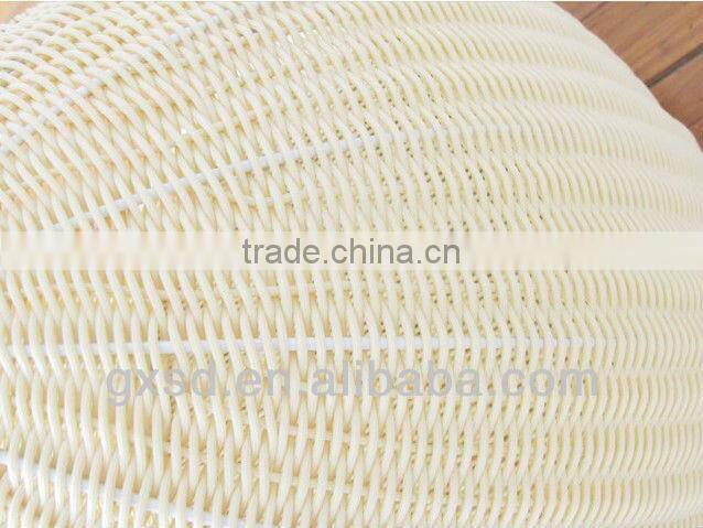 shangdi products oval shaped white rattan luxury dog bed