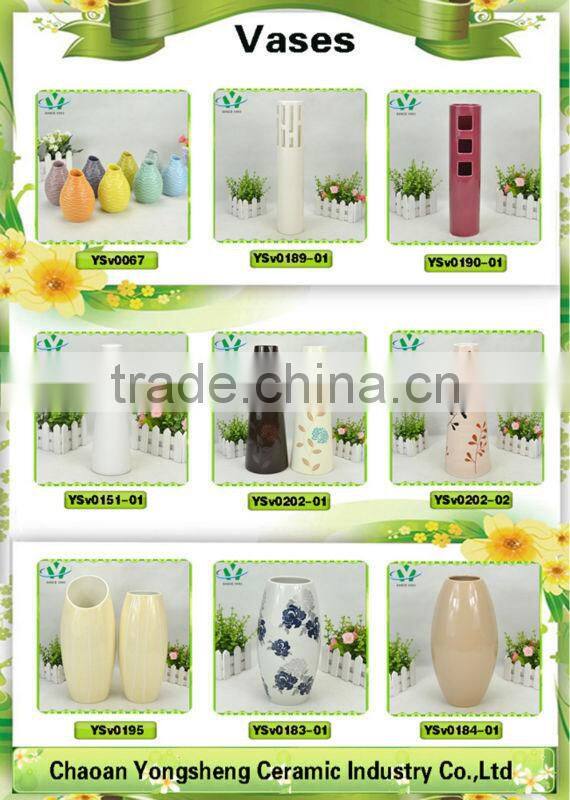 2014 orange round Ceramic Decorative Modern Vases