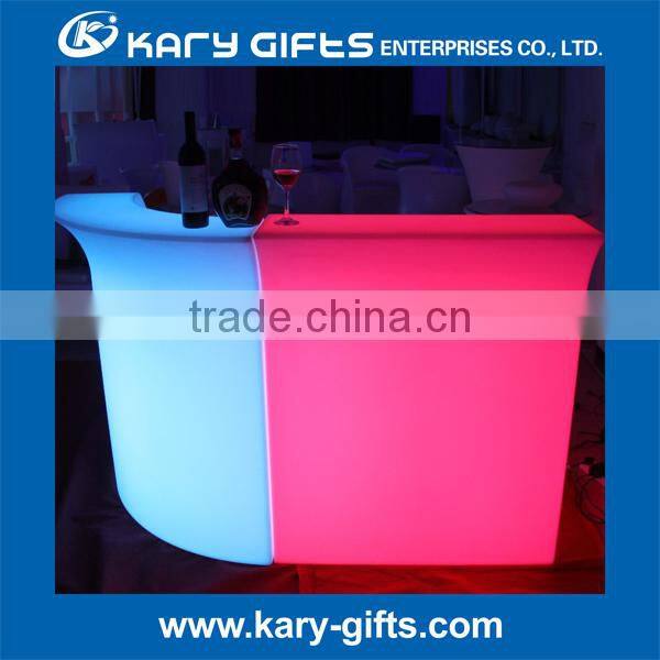 Outdoor home and garden modern plastic LED event furniture