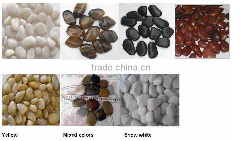 white cobble stones pebble stone