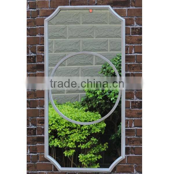 antique white outdoor metal framed mirror