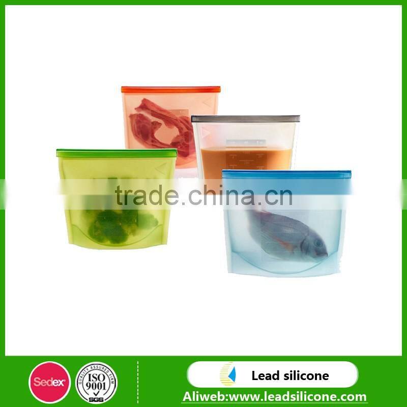 Multifunctional Silicone Food Preservation Kits ,Silicone Storage Bag With Sealing Strip