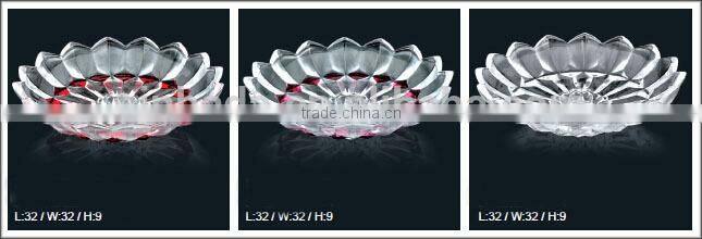 Home decoration and hotel use,louts shaped glass bowl for fruit&candy&snacks,glass tableware