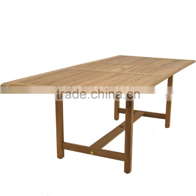 2016 Light color teak outdoor dining table arm chairs outdoor furniture for big family