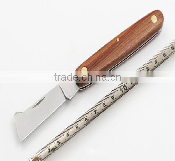 Grafting and budding folding knife, double blade agriculture tool knife