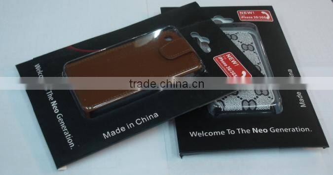 Recycled black paper box packaging box for cell phone accessories, phone case packaging box