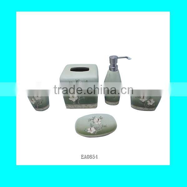 EA0854 novel bathroom accessories with beautiful flowers