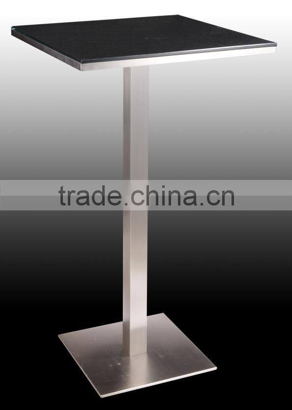 high quality brushed stainless steel cocktail table bar table coffee table LQ- BT203A