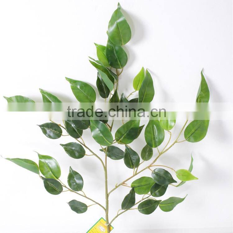2016 wholesale artificial leaves white banyan artificial leaves for decoration artificial big green leaves