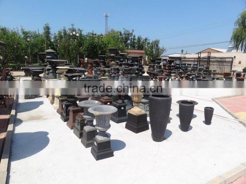 Street furniture cast iron flower pot round cast iron planter