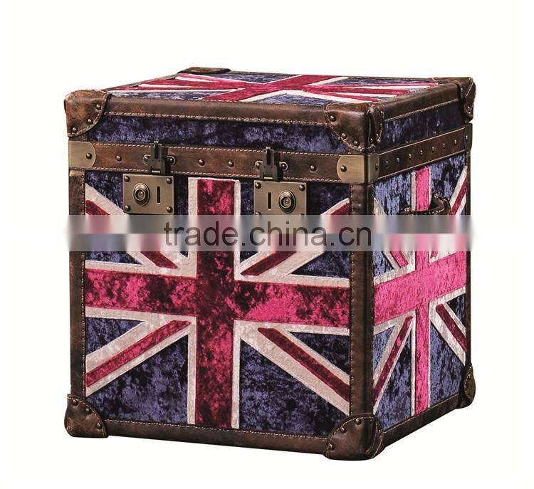 T807#High quality best selling productions europe style handmade rtro vintage trunk furniture