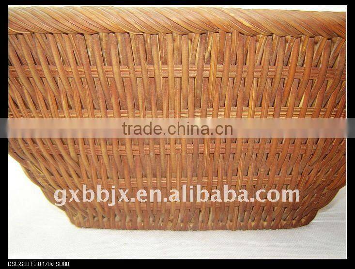 Rectangle awn woven iron frame storage mini fruit basket
