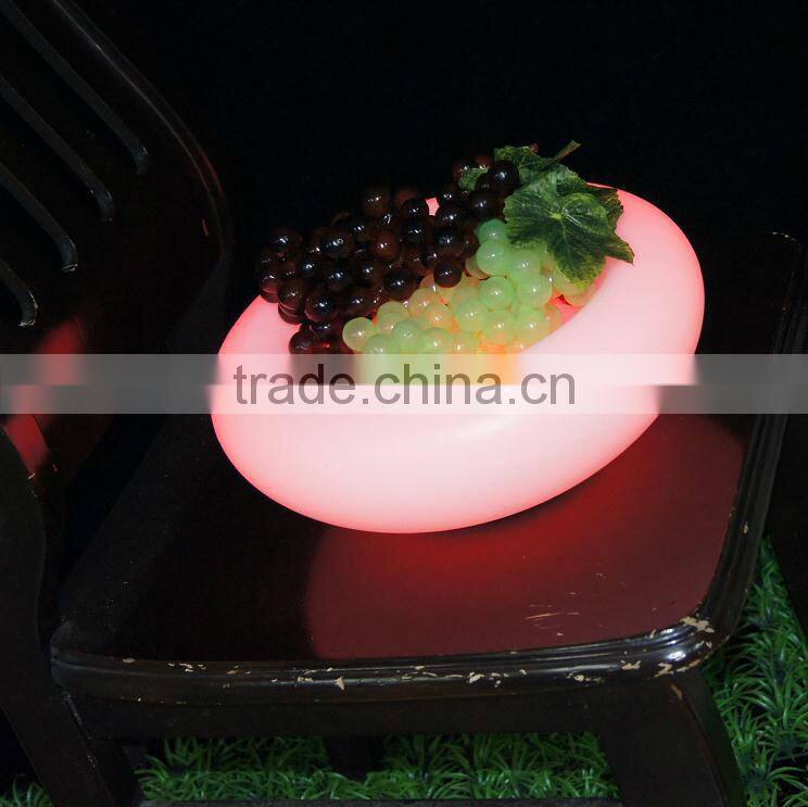 illuminated LED RGB Fruit Bucket, Lighting colorful fruit bucket, led fruit tray