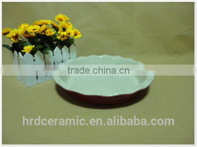 2014 wholesale daily use porcelain ceramic bakeware Fruit plate