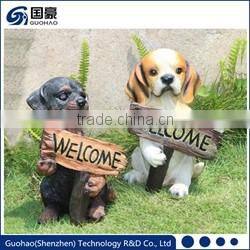 Attractive Welcome Labrador Puppies Statue