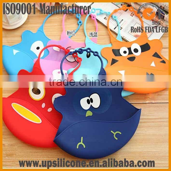 new deisgn Bright Colored Animal Face cute baby bib 2016