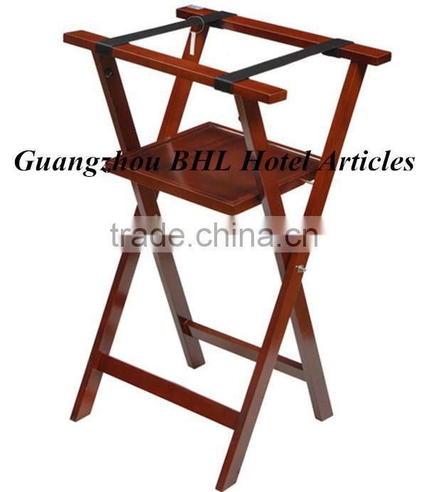 Guangzhou BHL Hotel Articles Wooden folding luggage rack folding suitcase stand suitcase rack stand luggage holder J1B