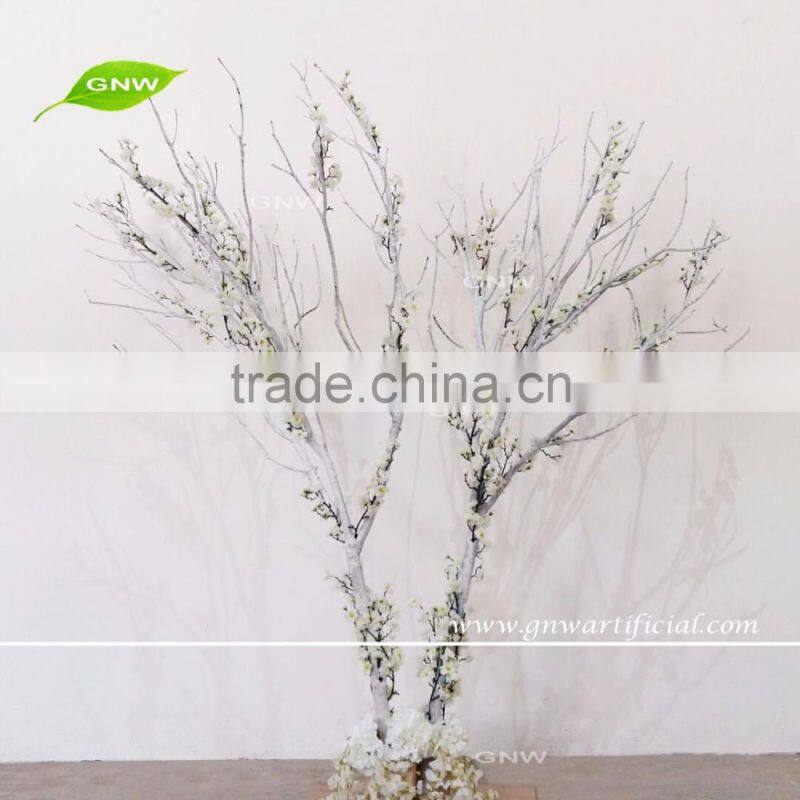 GNW WTR1606003 Hot Sale 2.7m High Nature wood artificial winter tree with Hydrangea for indoor wedding decoration