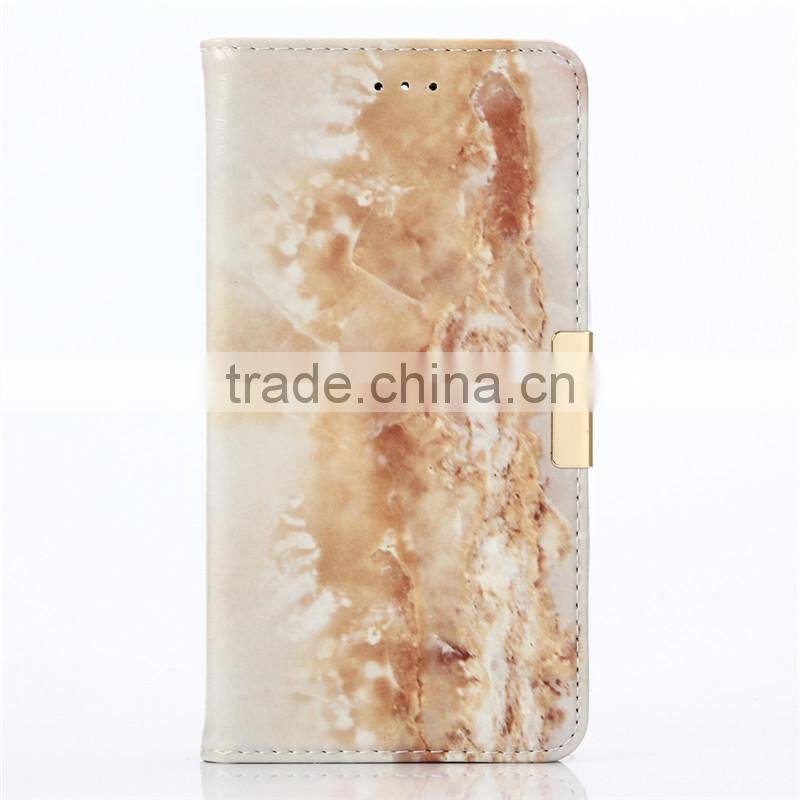 Noble design high quality marble PU card bumper/pocket cell phone case for HTC