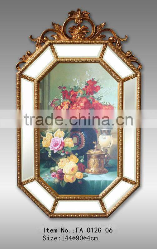 oil painting with frame,French style wall hanging oil painting