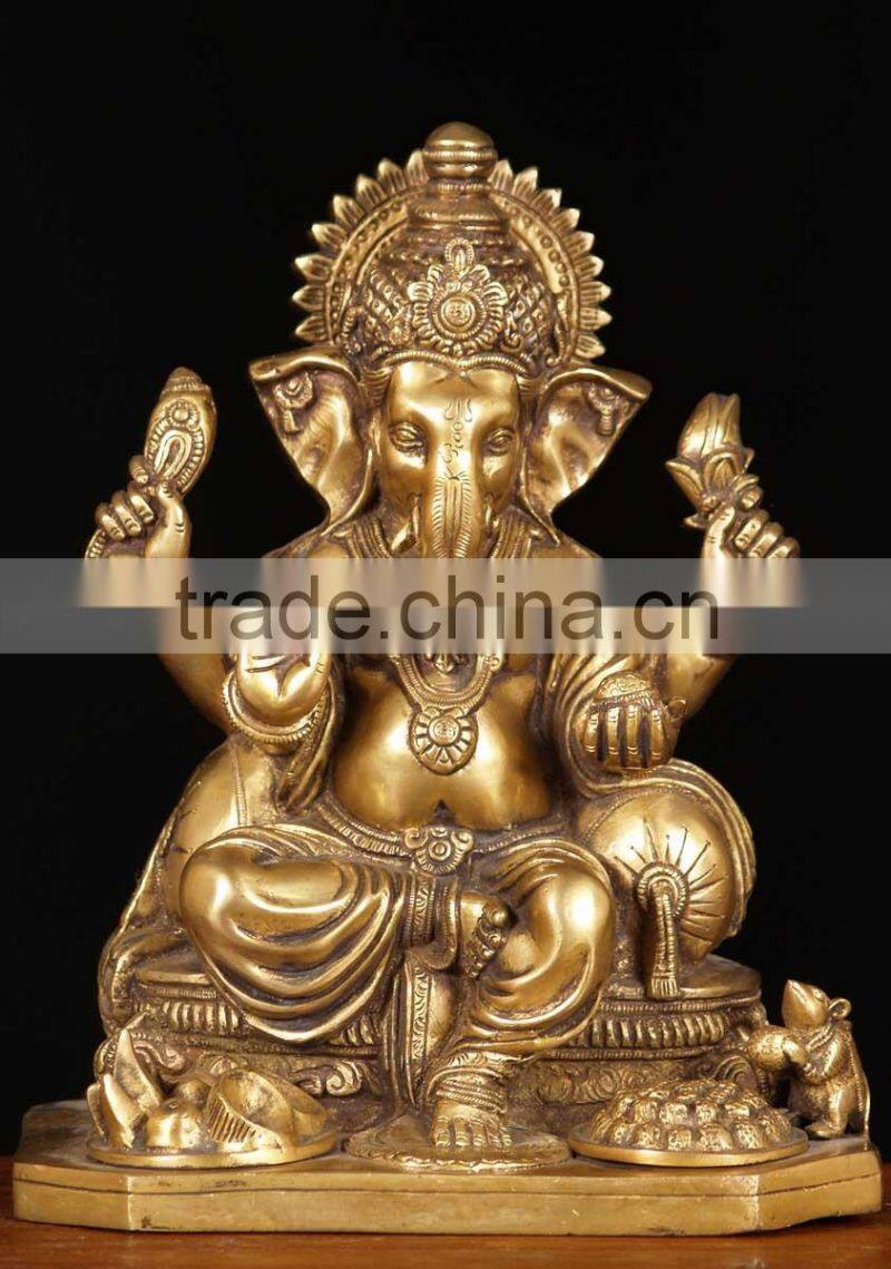 wholesale buddhist altar table metal craft ganesh statues for sale