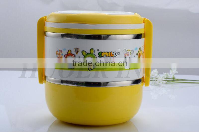 High Quality Plastic Two Layers Lunch Box
