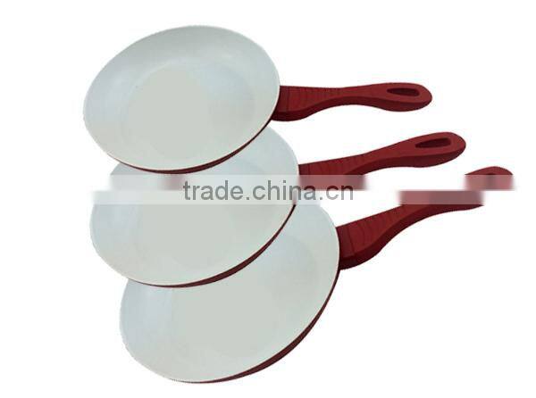 Fashion White Color Ceramic Durable Korean Frying Pan