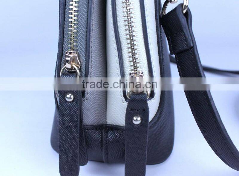 White and black multi color cross body bag new design ladies handbag 2017