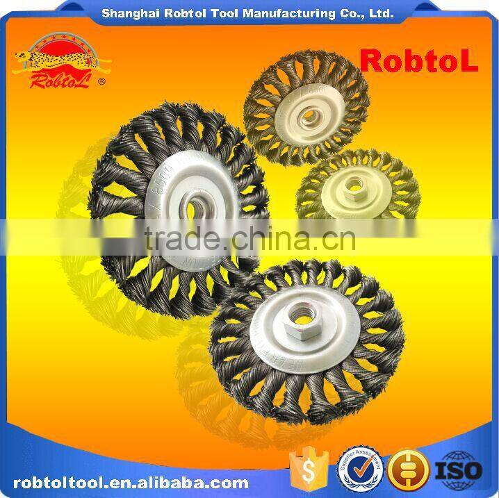 115MM brush wheel twist knot crimped bowl disc abrasive M14 round grinding cheaning brush