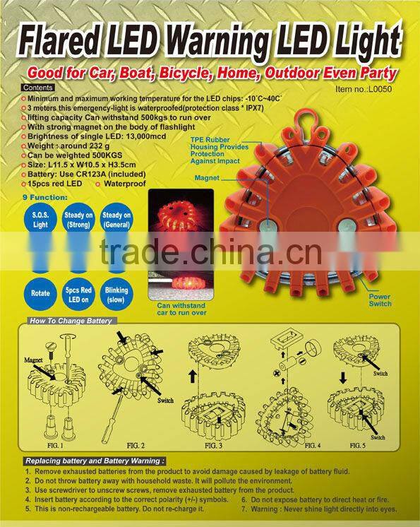 Flared LED Warning Light