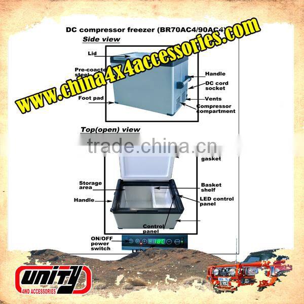 MOQ price battery operated mini fridge both 12V/24V DC and 220V/240V AC