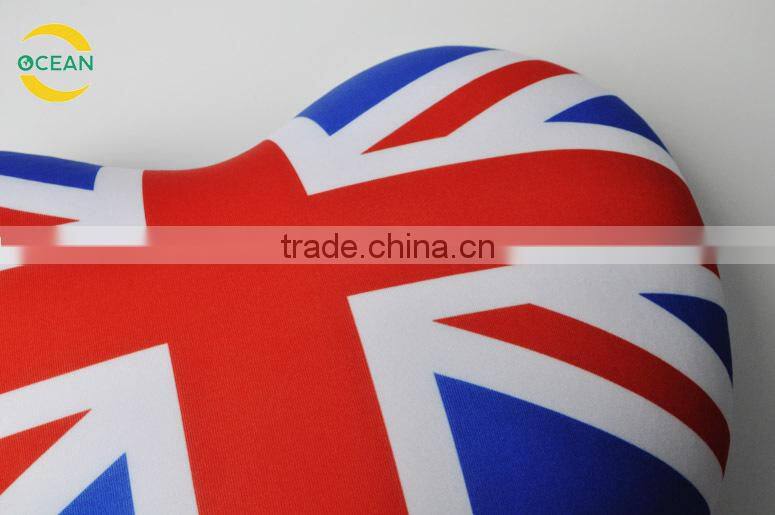 UK Flag Car Travel Bean Neck Pillow with High Quality PP Cotton