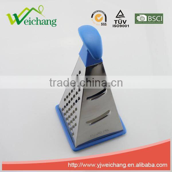 WCGT330 special TPR head vegetable kitchen graters stainless steel 3 sides grater