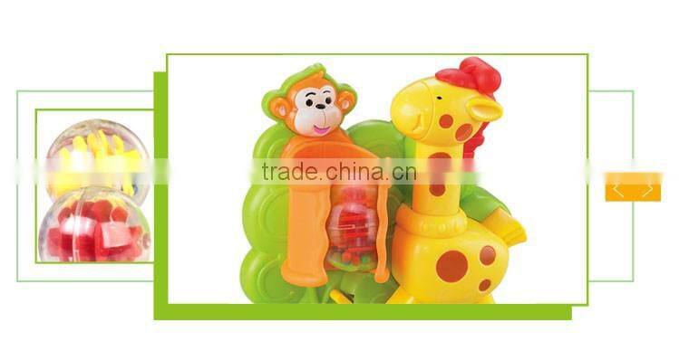 Intelligence parent-child game toy cartoon plastic giraffe toy
