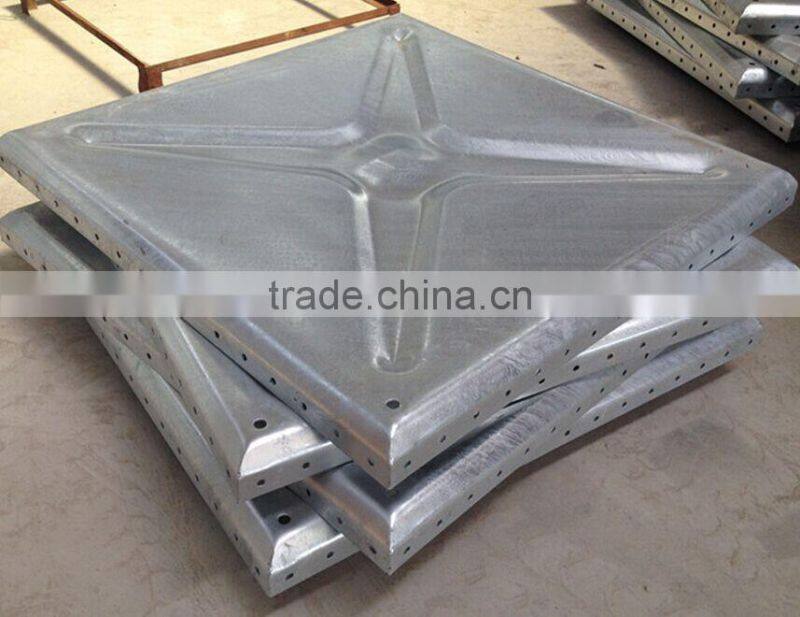 Hot diped Galvanized steel fire fighting water storage tank made in china