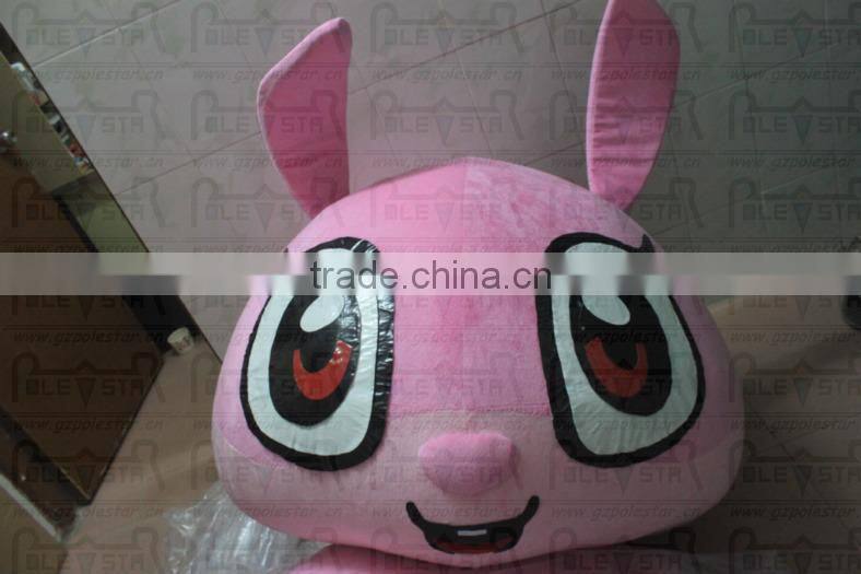 NO.1940 pink bunny costumes big head rabbit mascot costumes