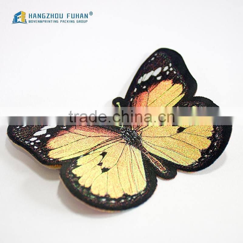 China Supplier Custom Butterfly Woven Patches