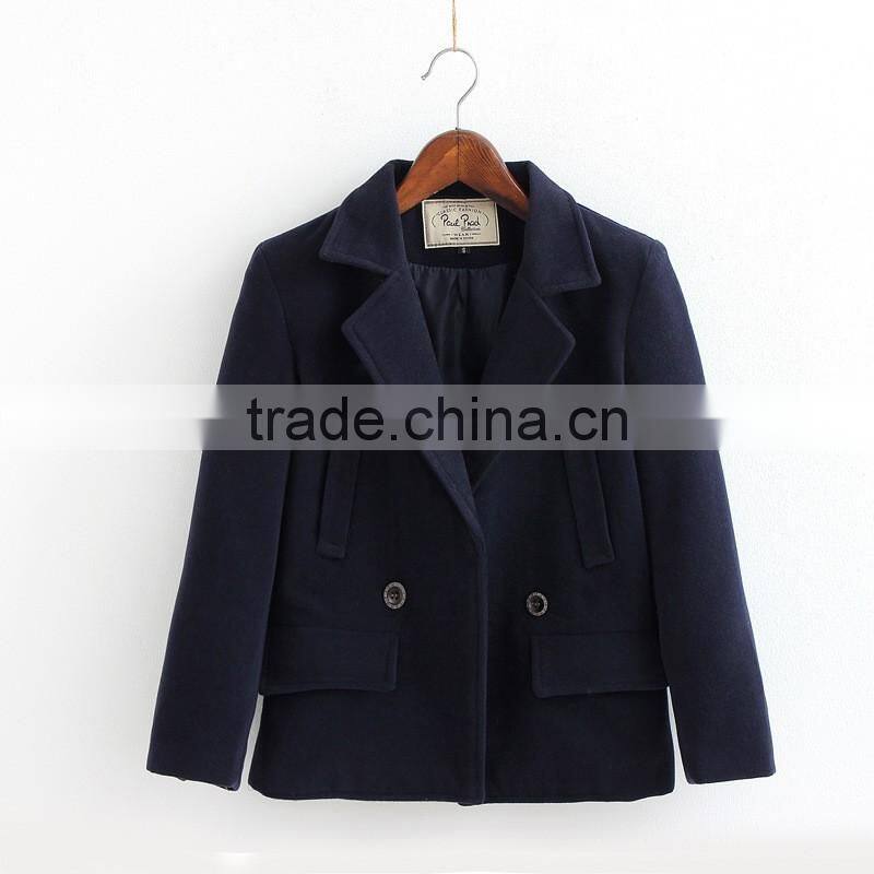 Wool & Blends coats parka outerwear Winter solid long-sleeved thick woolen women winter coat