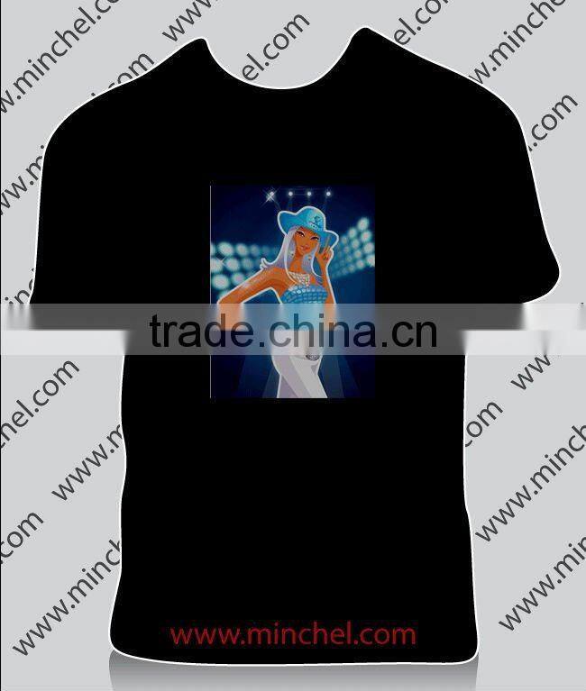 Hot EL Sound el Active T-shirt (Factory price, good quality, timely shippment)