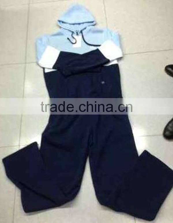 low price hooded brushed fleece sportswear suits stock