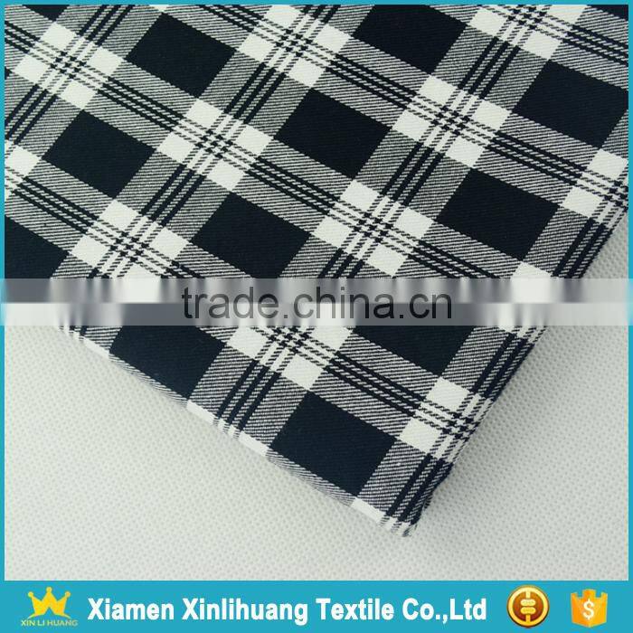 Wholesale New Fashion 40S Brushed 100 Cotton Yarn Dyed Twill Plaid Fabric for Shirt