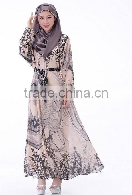 evening long sleeve maxi long dress for muslimah