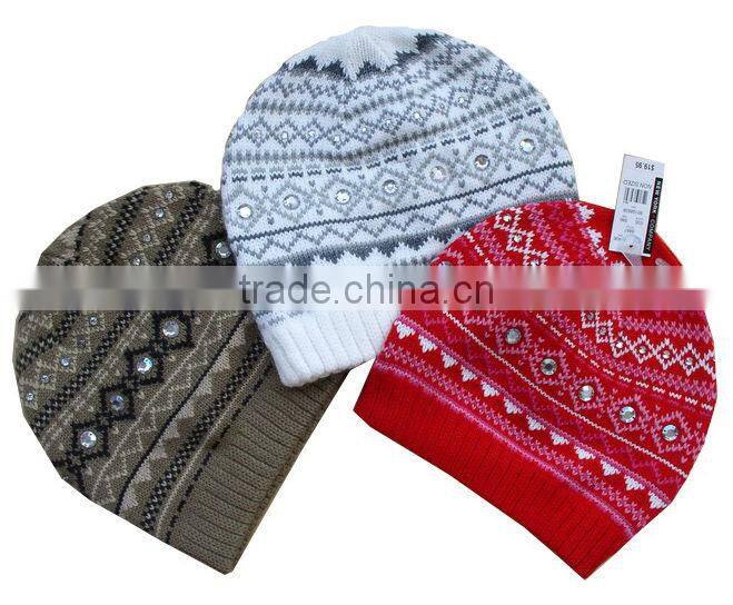 lovely fashion & popular knitted winter 100%acrylic baby hats