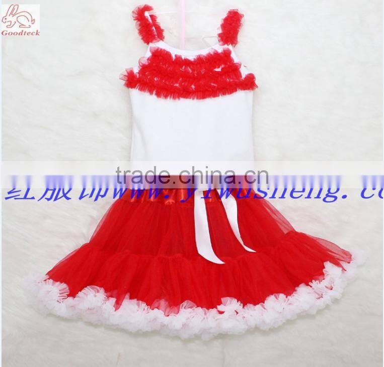 Newest Design Chiffon Nylon tutu skirt Full Fluffy Pettiskirt set for babay